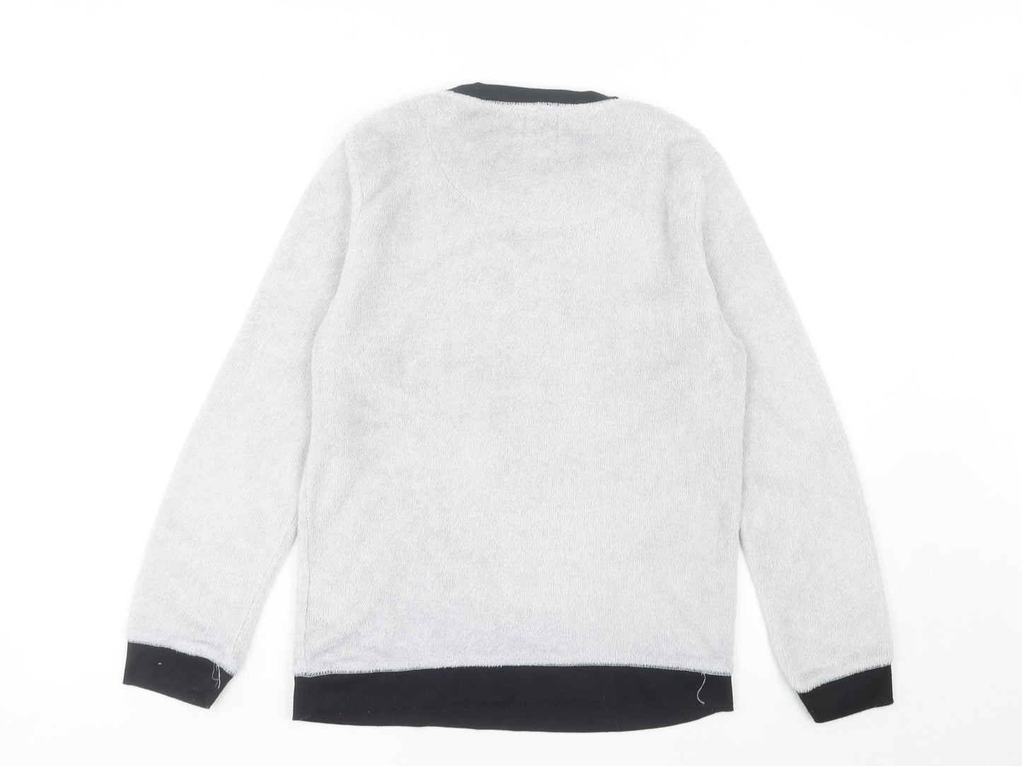 Friends Womens Grey Fleece Pyjama Top Size 10-12 Long Sleeve