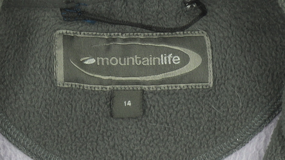Mountain Life Women’s Purple Fleece Jacket Size 14 Full Zip Casual Outdoor