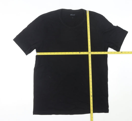 BOSS Mens Black 2XL Crew Neck Cotton T-Shirt