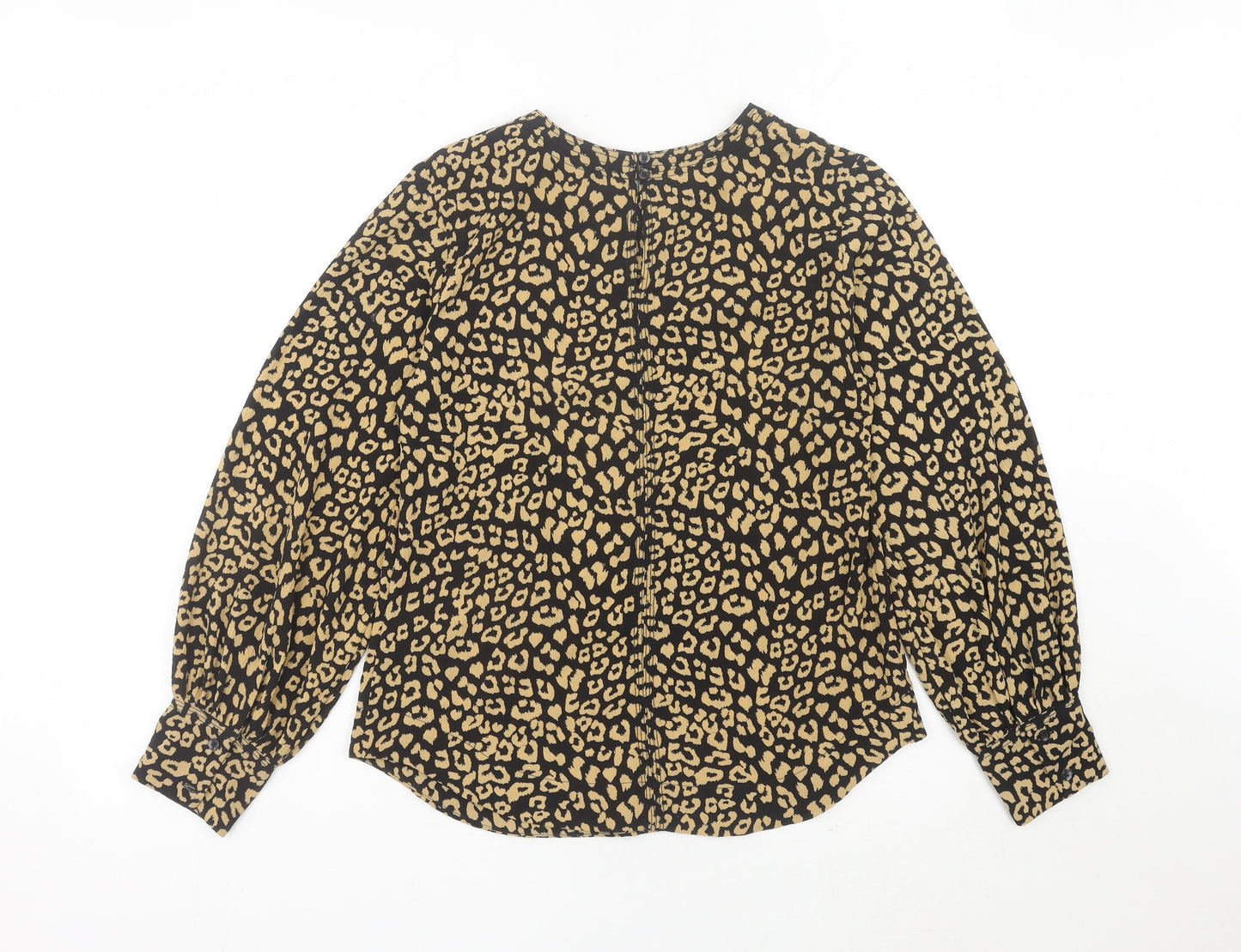 Marks and Spencer Women’s Black Leopard Print Blouse Size 8