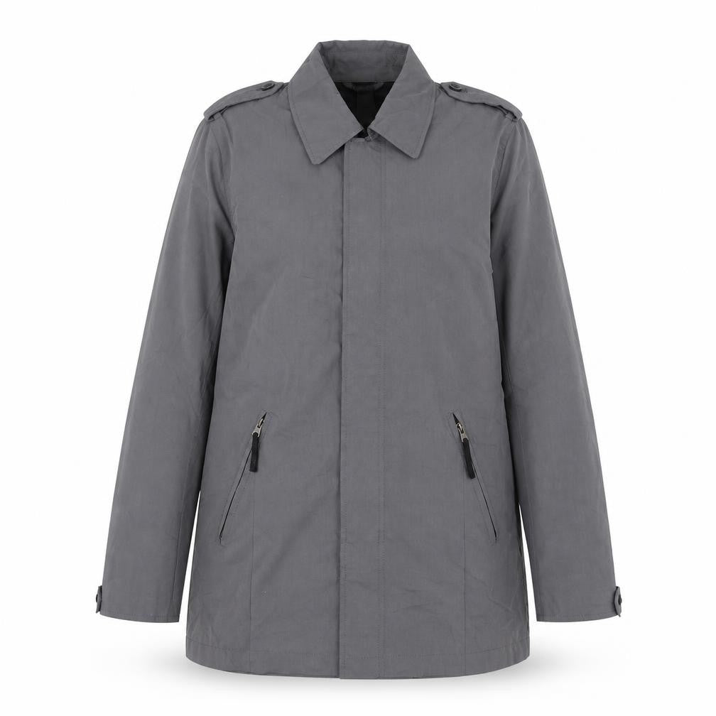 Cold Method Womens Grey Size 12 Mid-Length Cotton Jacket