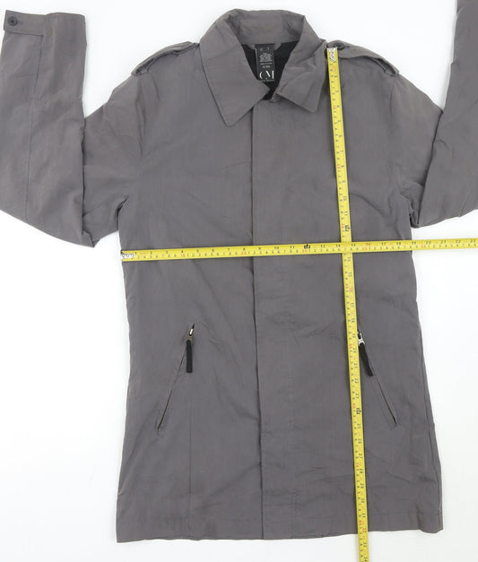 Cold Method Womens Grey Size 12 Mid-Length Cotton Jacket