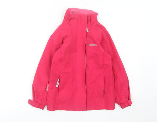 Mountain Warehouse Girls Pink Waterproof Rain Coat Jacket 5-6 Years