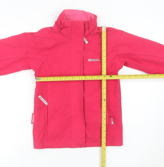 Mountain Warehouse Girls Pink Waterproof Rain Coat Jacket 5-6 Years
