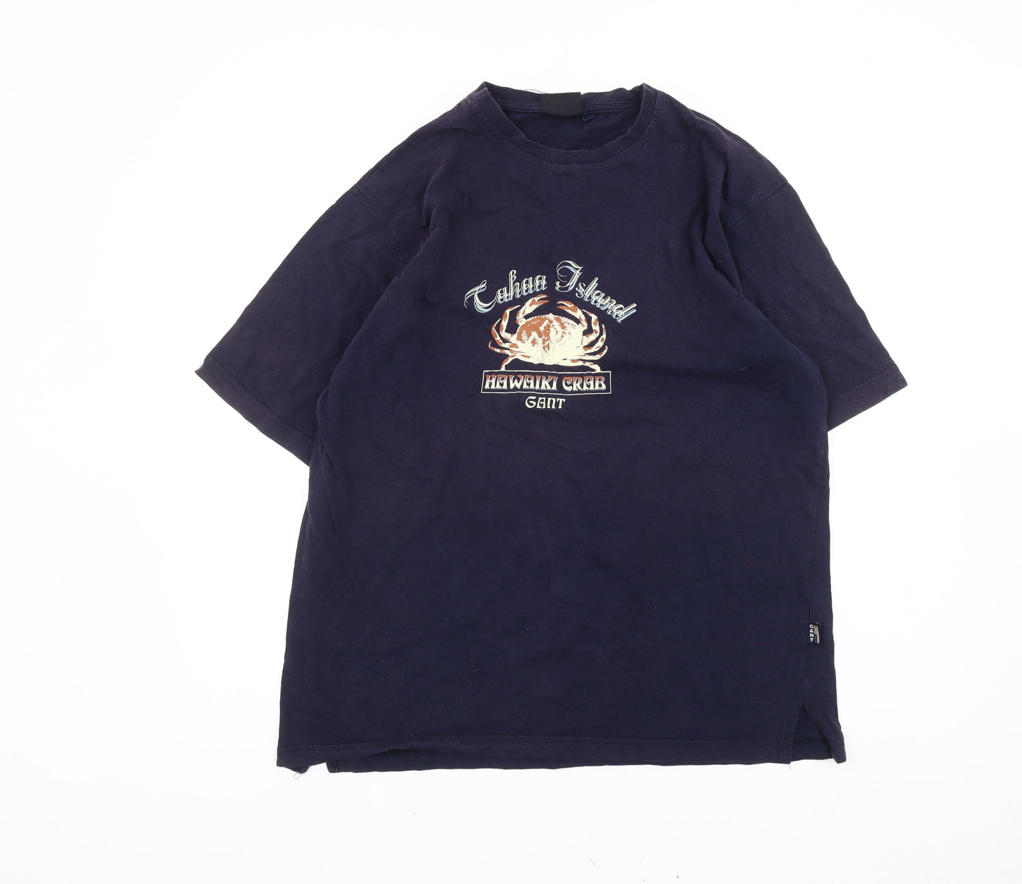Gant Mens Blue XL Graphic Print Cotton T-Shirt Nautical Beachwear