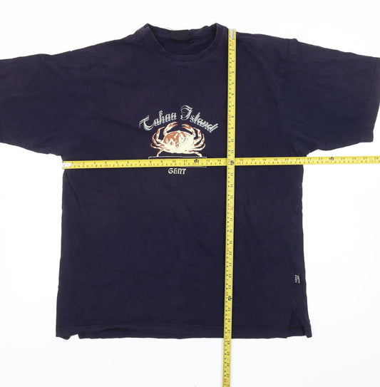 Gant Mens Blue XL Graphic Print Cotton T-Shirt Nautical Beachwear