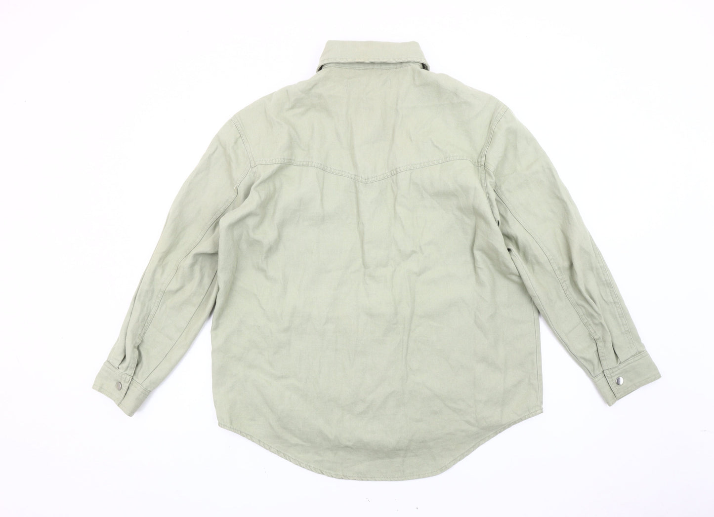 Zara Women’s Green XS Cotton Button Up Casual Jacket
