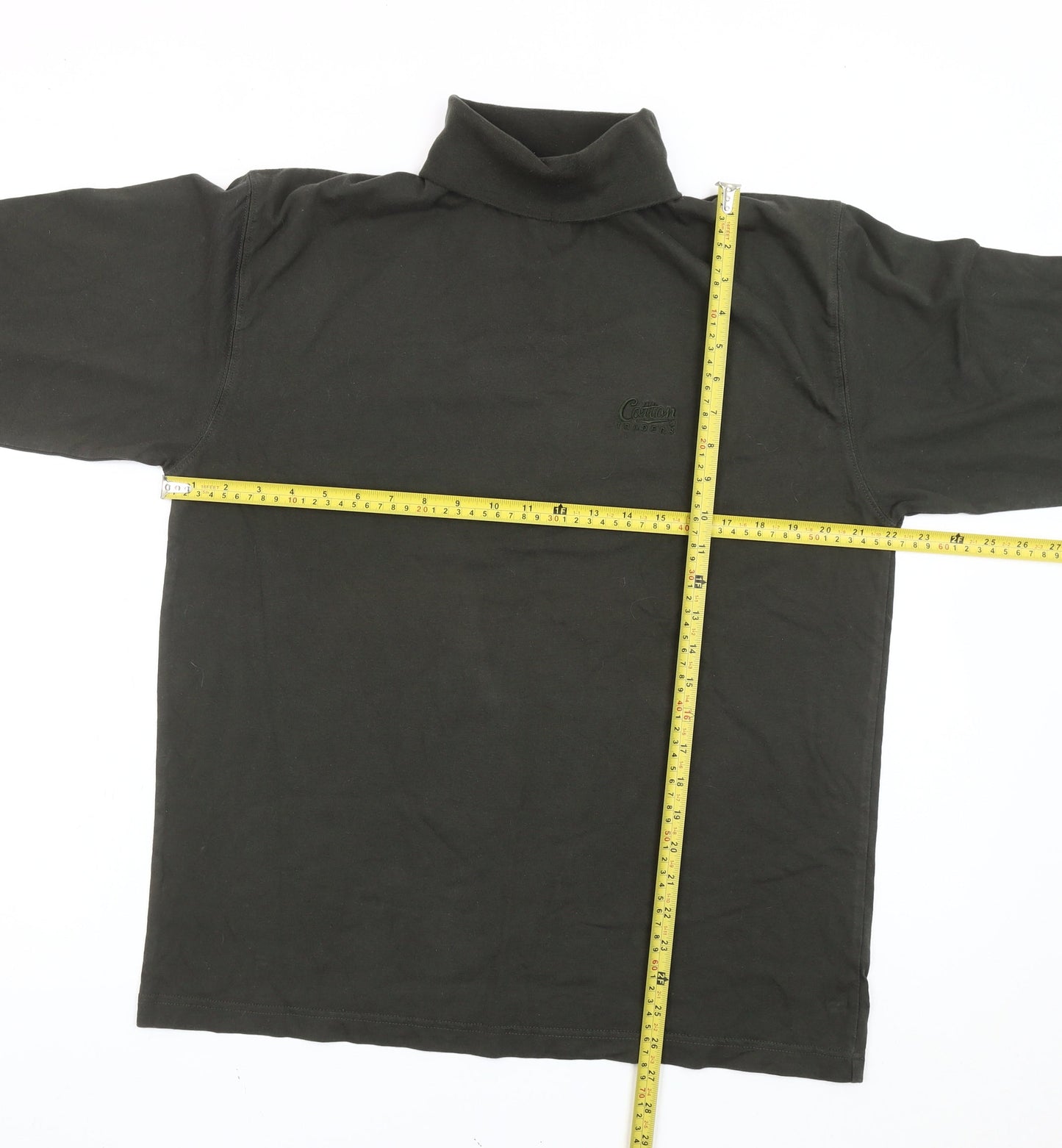 Cotton Traders Men’s Green Roll Neck Pullover Sweatshirt Size M