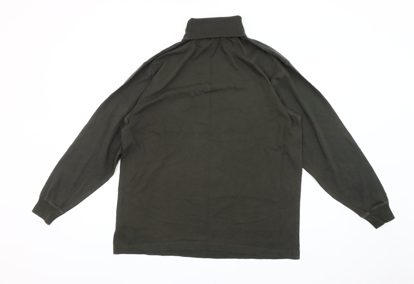 Cotton Traders Men’s Green Roll Neck Pullover Sweatshirt Size M