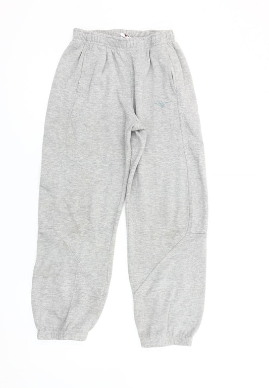 Gola Boys Grey 9-10 Years Sweatpants Elastic Waist Cotton Blend