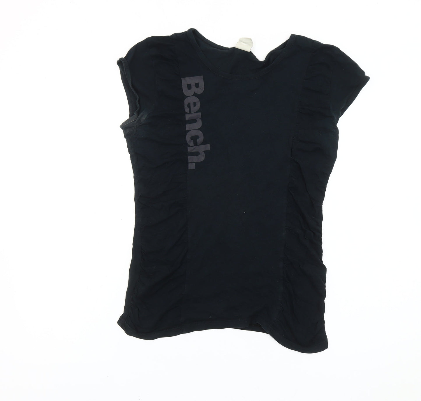 Bench Womens Black Medium Basic Crew Neck Short Sleeve T-Shirt