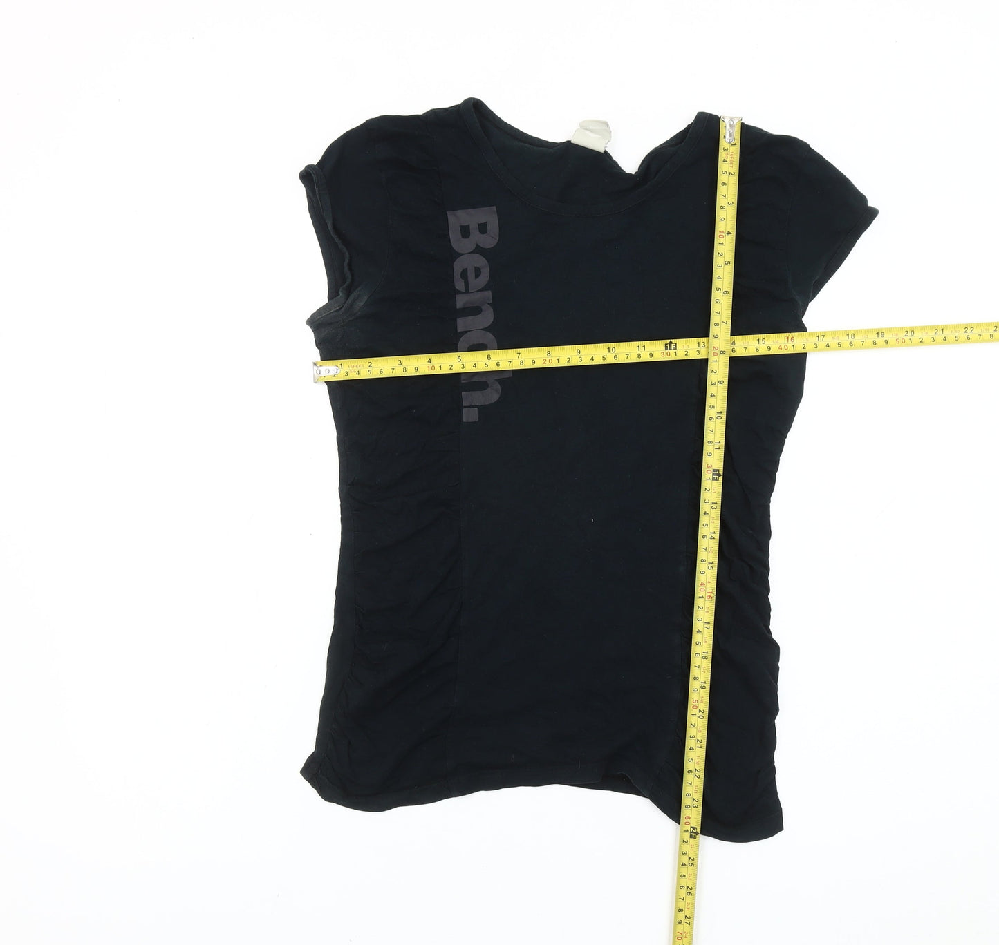 Bench Womens Black Medium Basic Crew Neck Short Sleeve T-Shirt