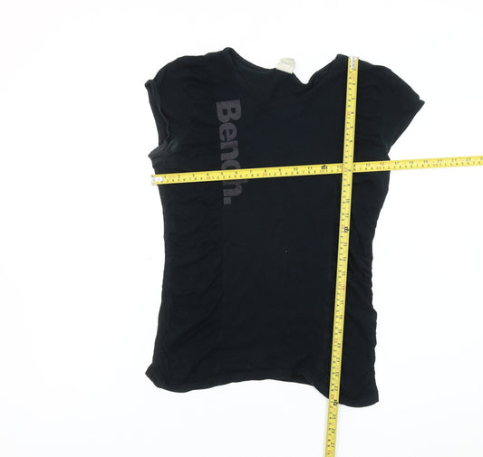 Bench Womens Black Medium Basic Crew Neck Short Sleeve T-Shirt
