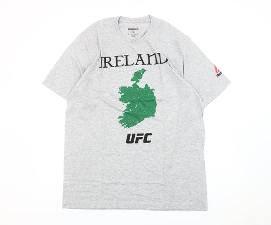 Reebok Men’s Grey XL UFC Ireland Graphic Crew Neck T-Shirt