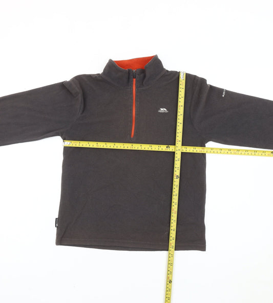 Trespass Boys Grey Fleece Sweatshirt 11-12Y Outdoor 1/4 Zip Pullover