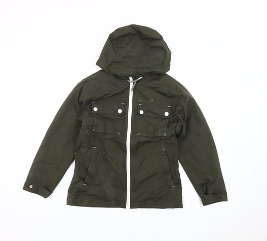 Craghoppers Boys Green Hooded Waterproof Rain Coat Jacket Age 9-10 Years