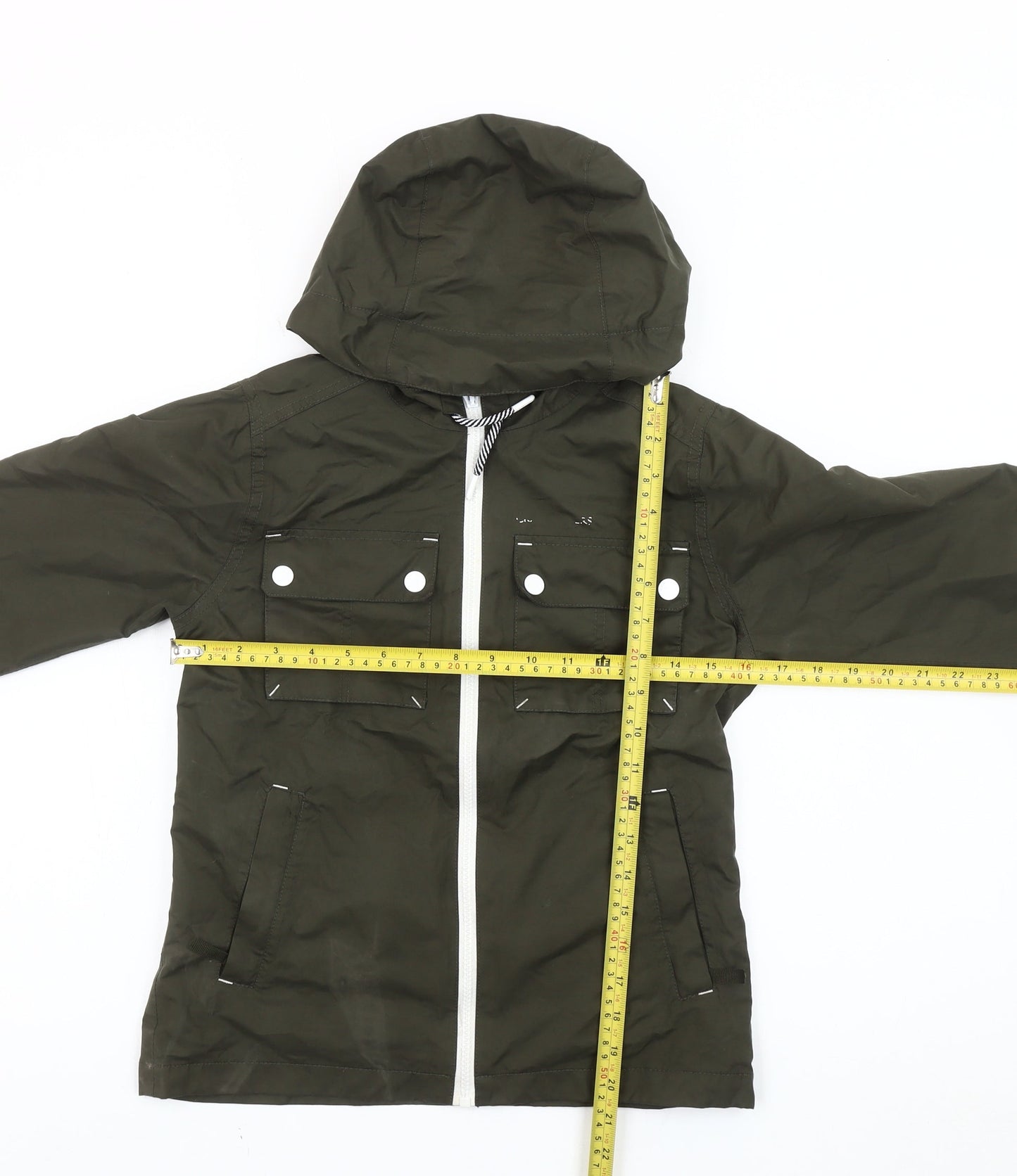 Craghoppers Boys Green Hooded Waterproof Rain Coat Jacket Age 9-10 Years