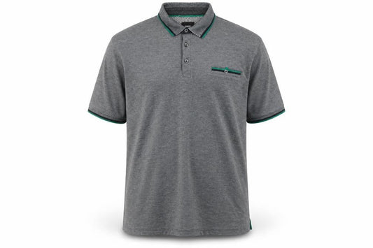 Euston Menswear Men’s Grey 2XL Cotton Blend Short Sleeve Polo Shirt