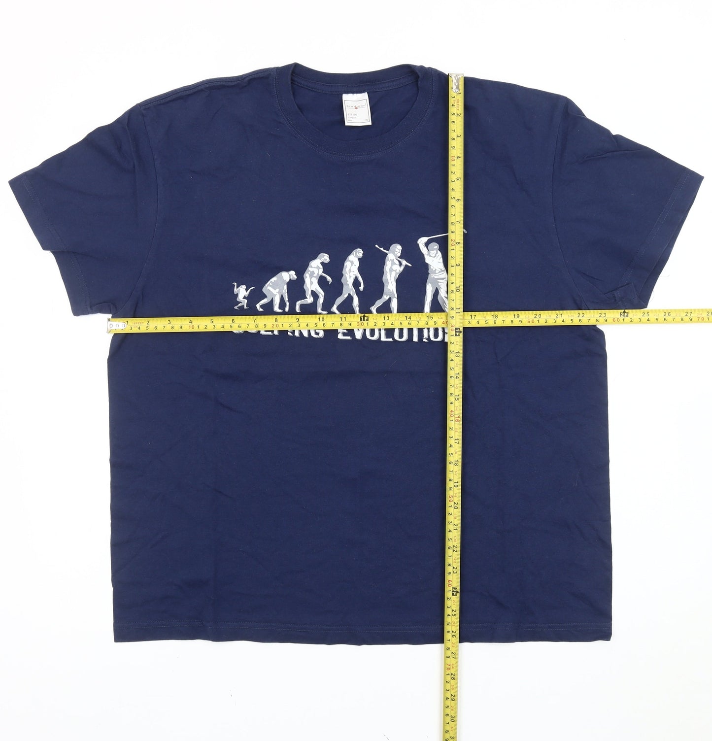 Stedman Men's Blue XL Golfing Evolution Graphic Cotton T-Shirt