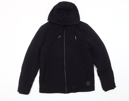 Ted Baker Womens Black Size 8 Puffer Jacket Hooded Winter Coat
