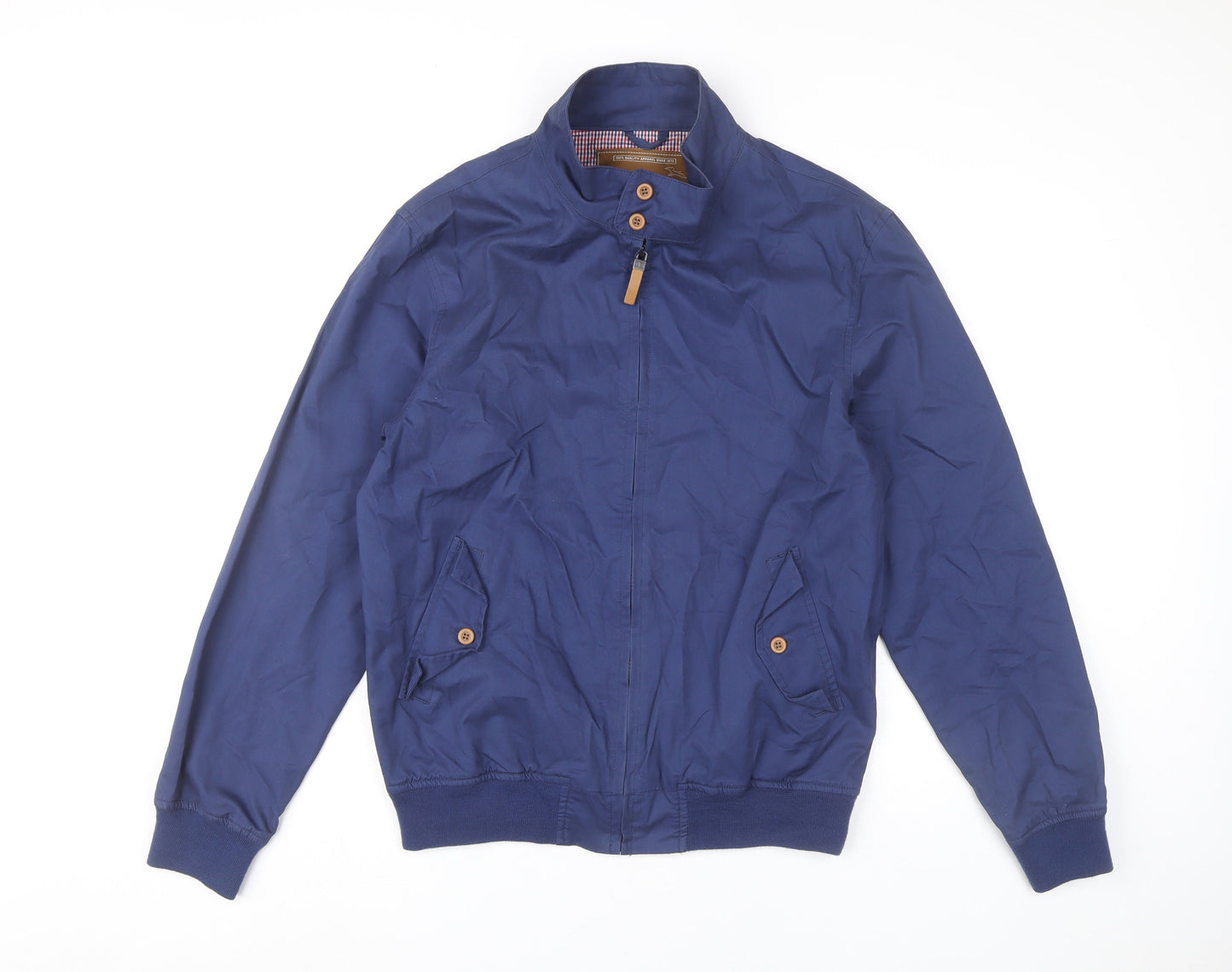 BS Quality Apparel Men’s Blue Bomber Jacket M Cotton Casual