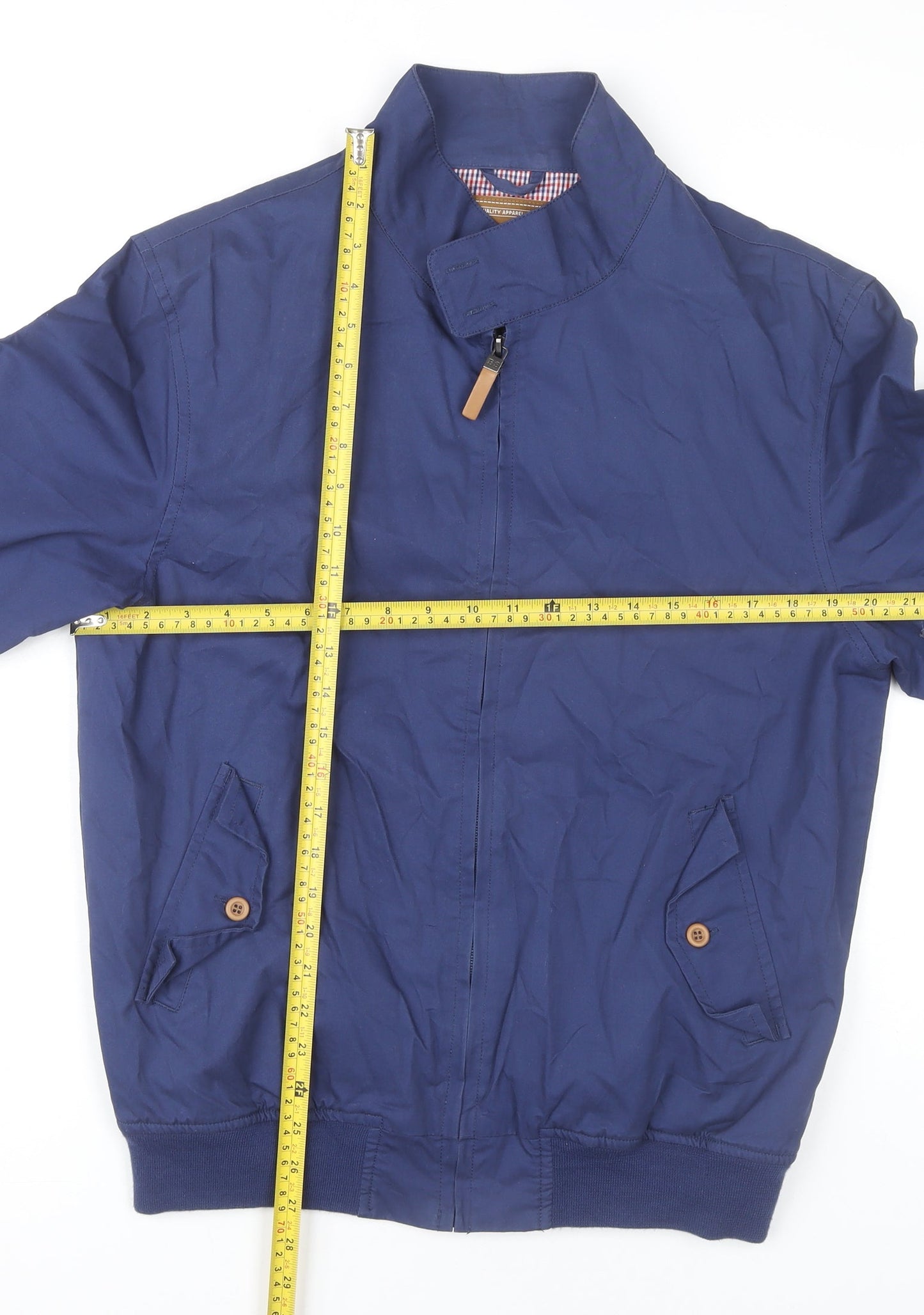 BS Quality Apparel Men’s Blue Bomber Jacket M Cotton Casual