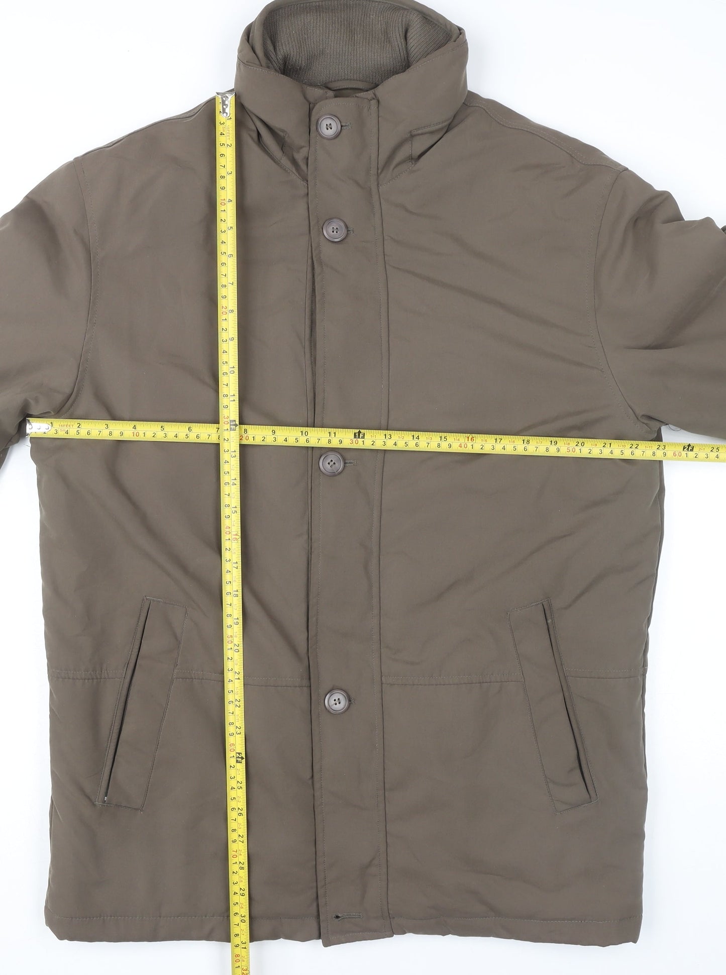 Classic Outerwear Mens Brown Medium Coat Overcoat Lined Workwear