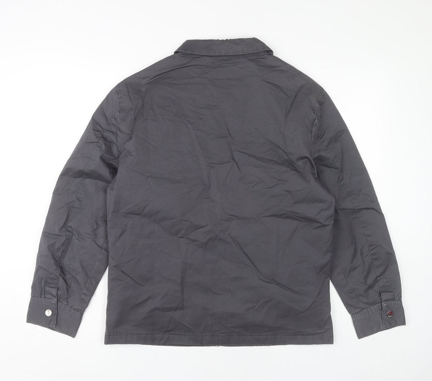 Marks and Spencer Men’s Grey Cotton Zip Jacket Size M 38-40 in Regular Fit