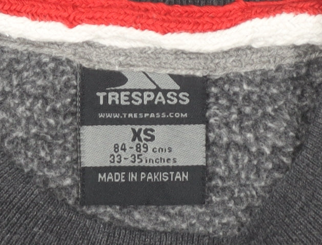 Trespass Womens Grey XS Sweatshirt Pullover Cotton Blend
