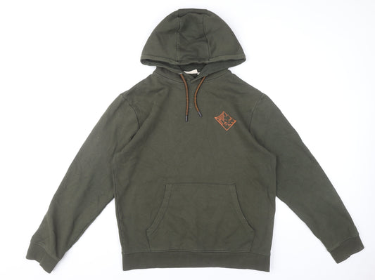 Mountain Warehouse Men’s Green Pullover Hoodie M Outdoor Graphic