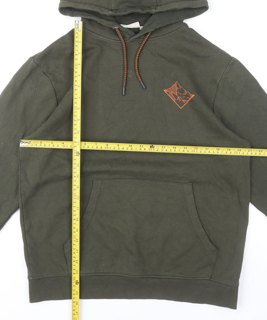 Mountain Warehouse Men’s Green Pullover Hoodie M Outdoor Graphic