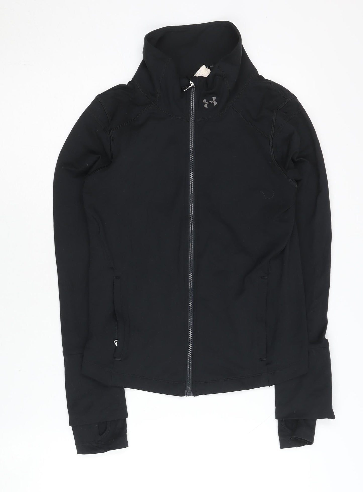 Under Armour Womens Black M Slim Fit Track Jacket Full Zip