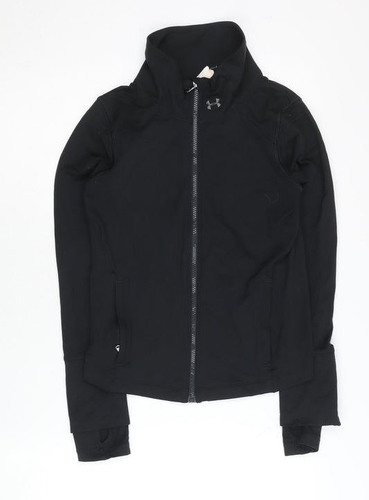 Under Armour Womens Black M Slim Fit Track Jacket Full Zip