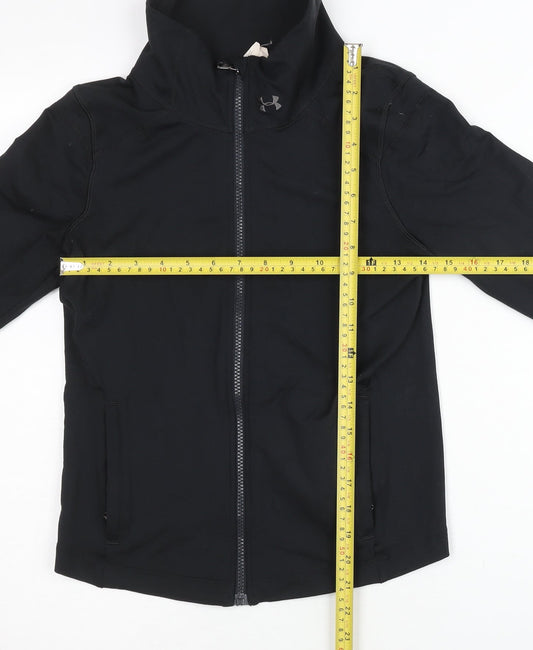 Under Armour Womens Black M Slim Fit Track Jacket Full Zip