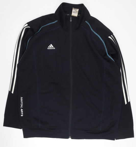Adidas Mens Black 3XL Track Jacket Martial Arts Sportswear