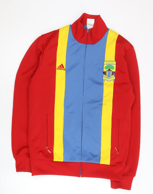 Adidas Mens Red Blue Yellow Track Jacket L Hearts of Oak Football