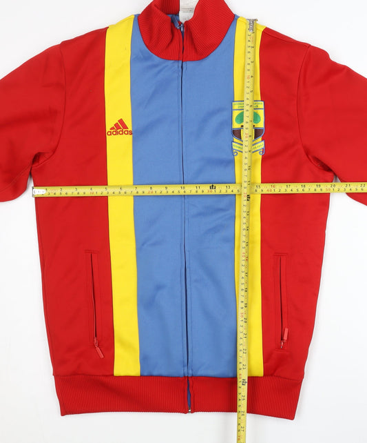 Adidas Mens Red Blue Yellow Track Jacket L Hearts of Oak Football