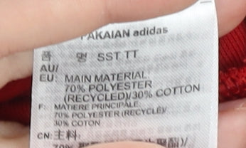 Adidas Men’s Red Track Jacket M Regular Long Sleeve Full Zip