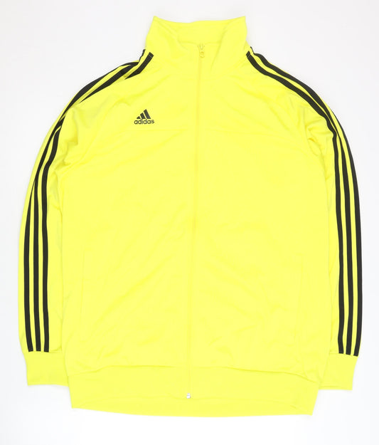 Adidas Men’s Yellow 2XL Track Jacket Full Zip Sportswear