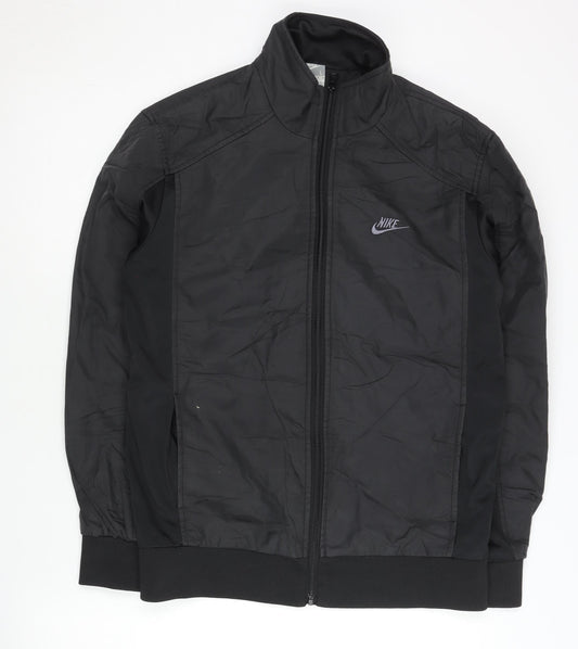 Nike Men’s Black Polyester Track Jacket Size L Full Zip