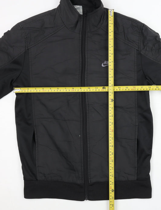 Nike Men’s Black Polyester Track Jacket Size L Full Zip
