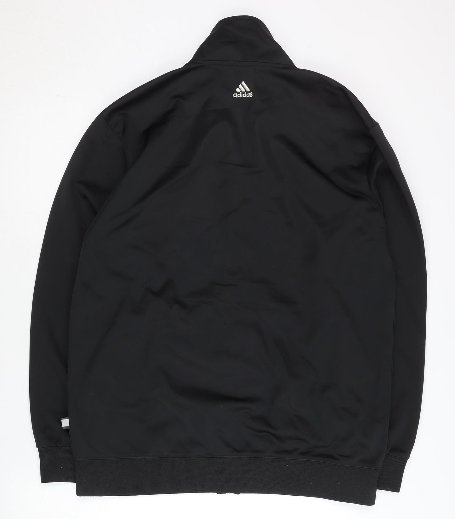 Adidas Men Black XL Track Jacket Full Zip Lightweight Activewear