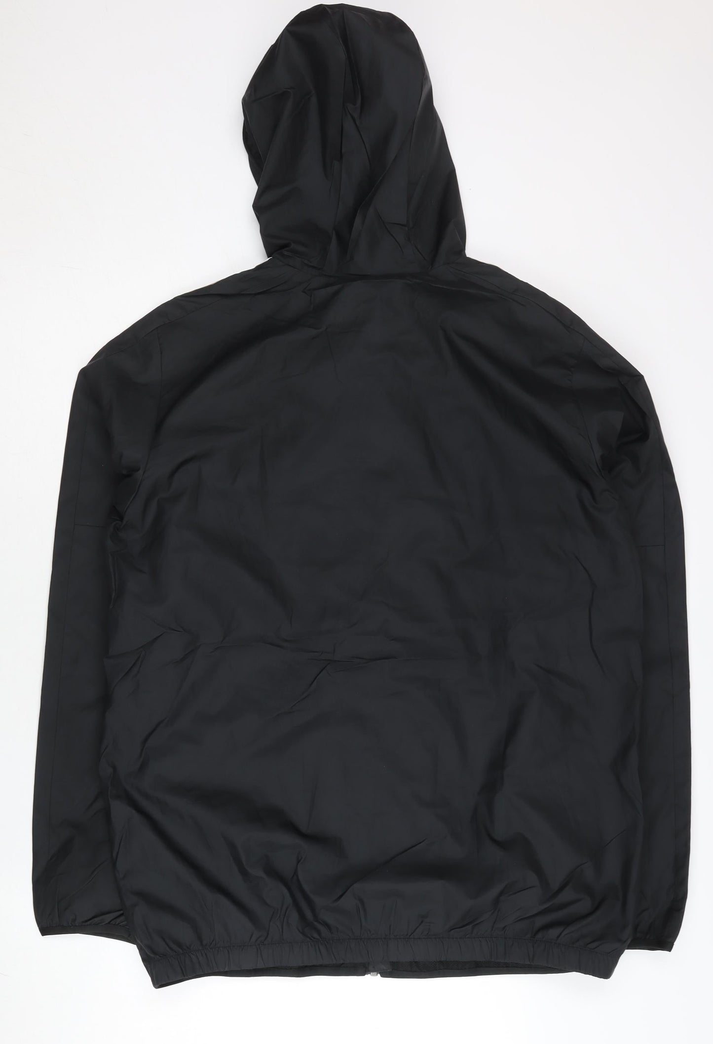 Adidas Men’s Black L Windbreaker Jacket Hooded Lightweight Sports