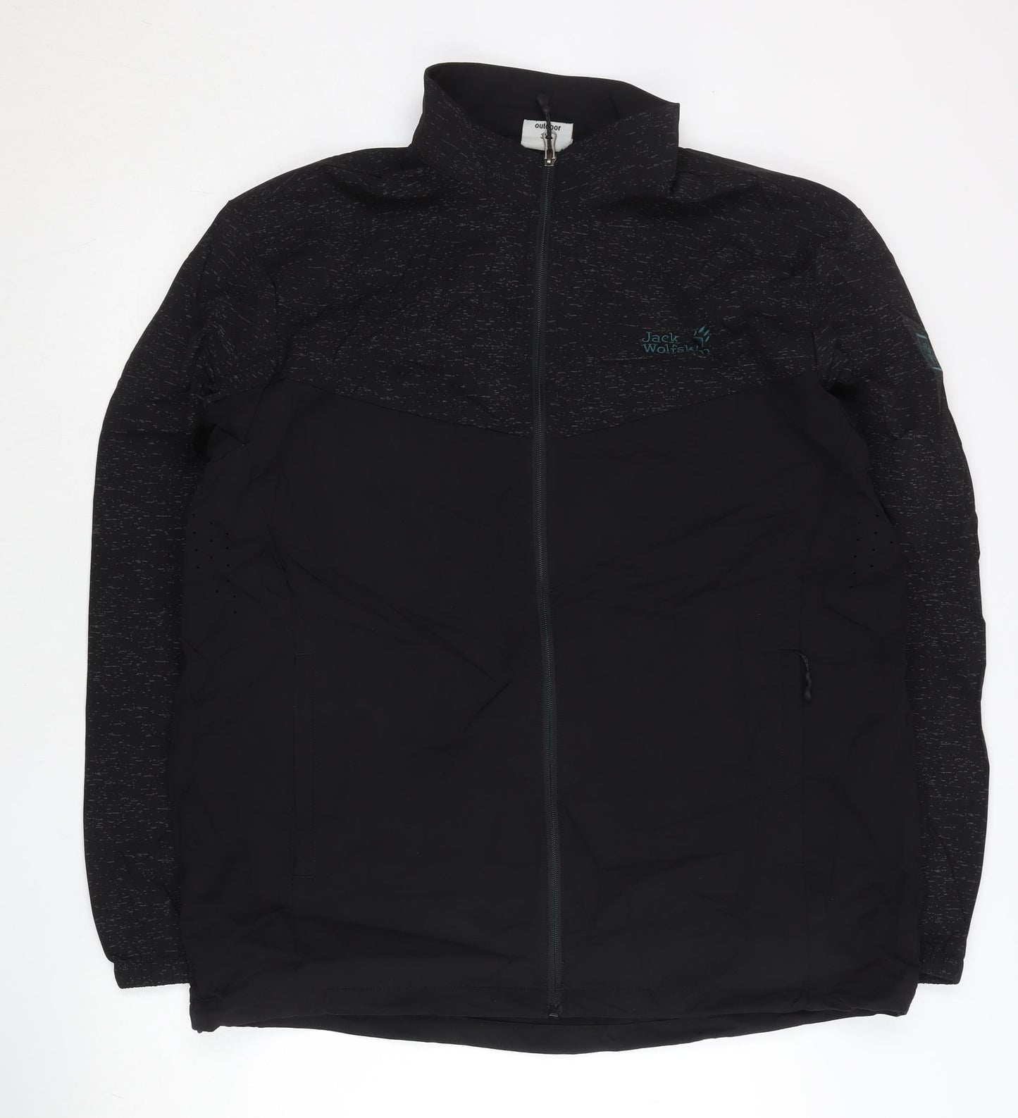 Jack Wolfskin Men’s Black 3XL Outdoor Full Zip Mid-Length Jacket