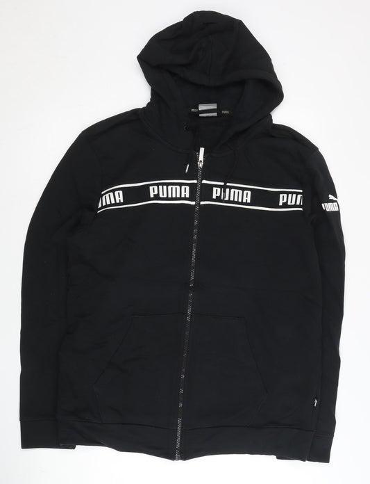 Puma Men’s Black XL Full Zip Hoodie Sweatshirt with Logo