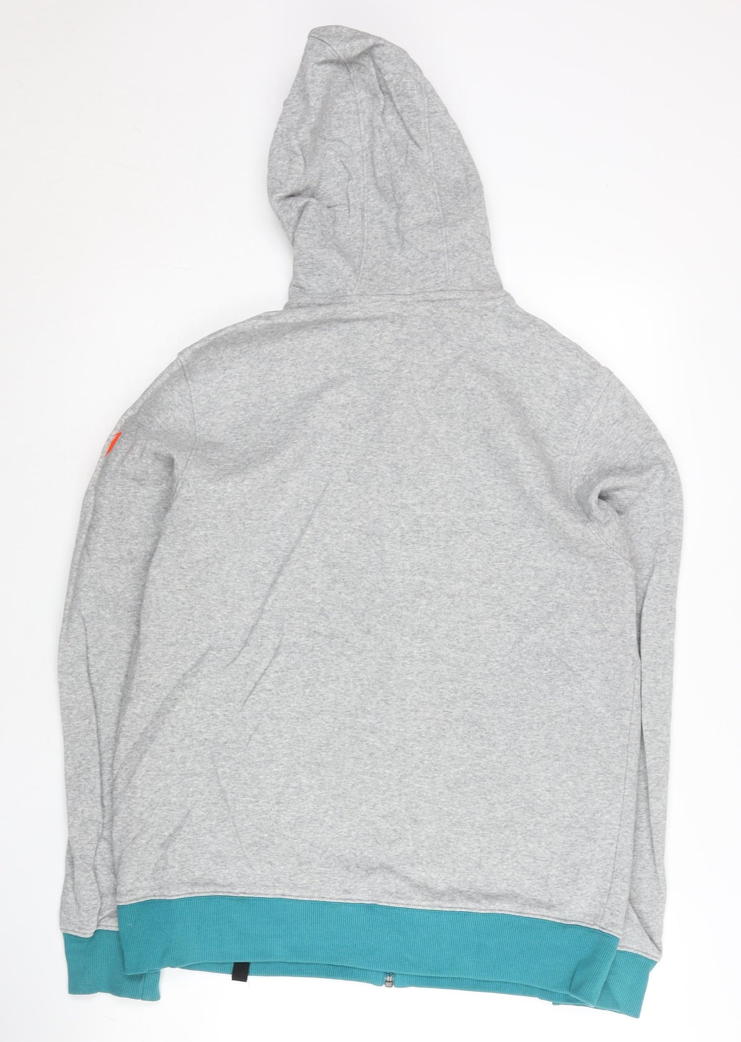 Adidas Men’s Grey Full Zip Hoodie L Regular Cotton Blend