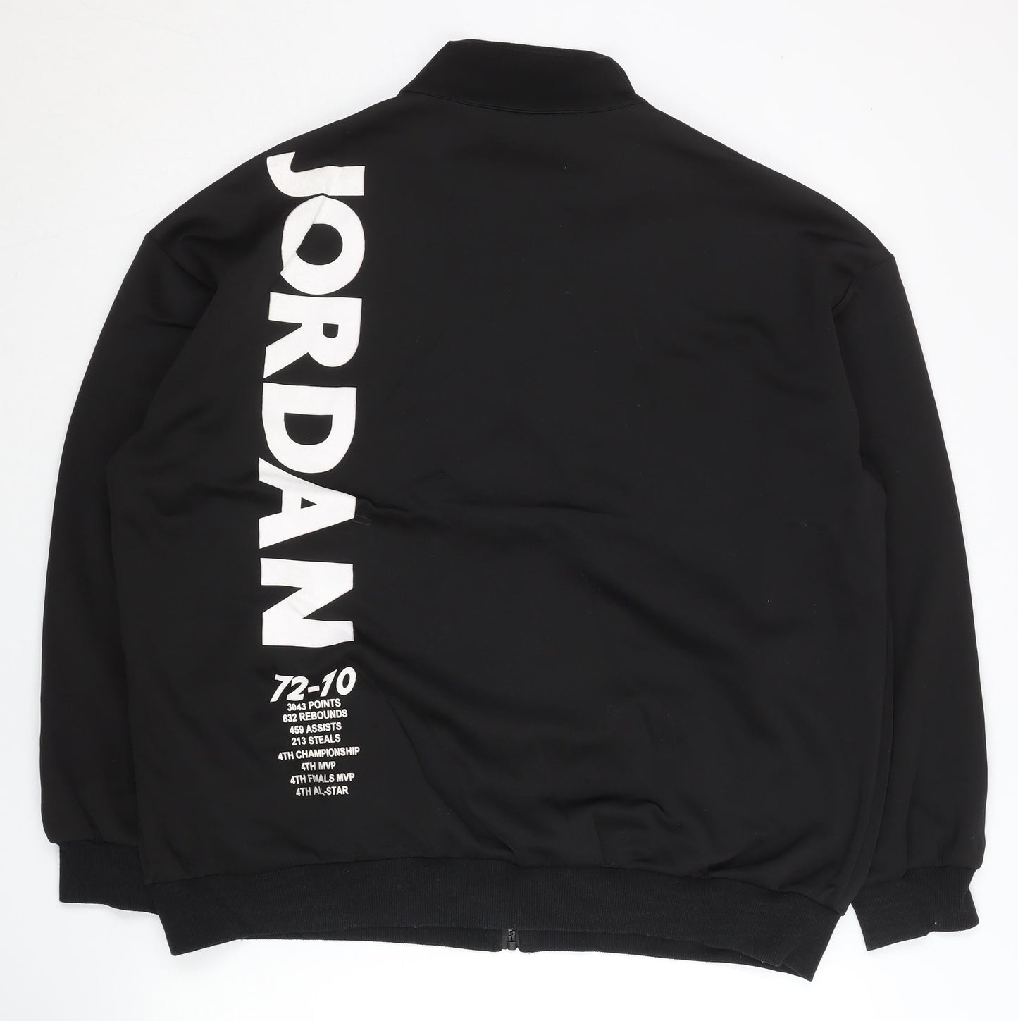 Jordan Men's Black Track Jacket L Full Zip Logo Sportswear