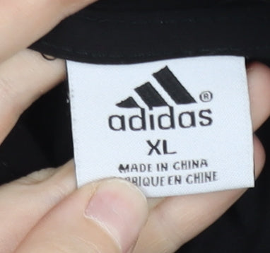 Adidas Men's Black XL Regular Fit Track Jacket Full Zip Sportswear