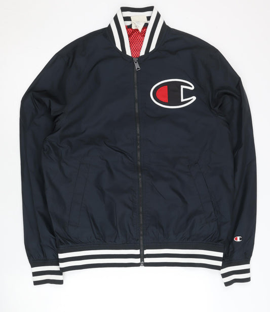 Champion Men’s Blue Medium Varsity Jacket Polyester Lined