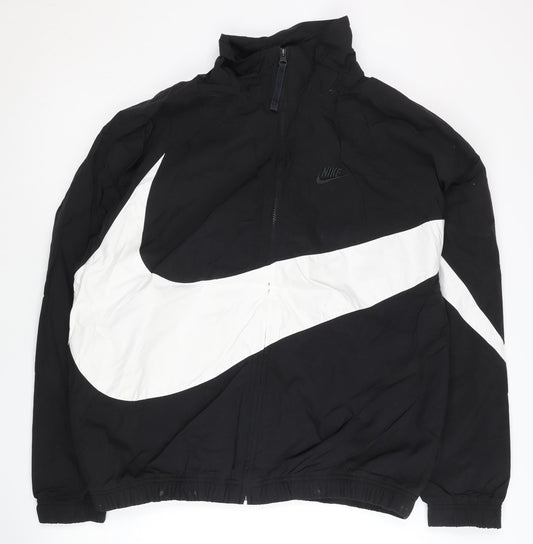 Nike Men's Black L Track Jacket Lightweight Colourblock Sportswear